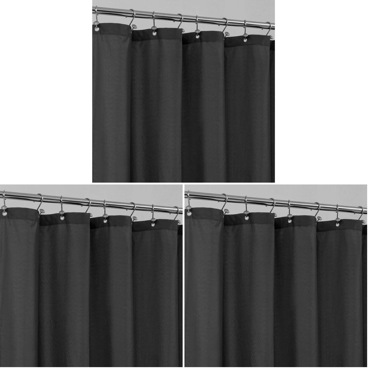 ALYVIA SPRING Waterproof Fabric Shower Curtain or Liner White, 72x72 | 3 Magnets, Soft Cloth & Hotel Quality, Machine Washable, Light-Weight, Standard Size