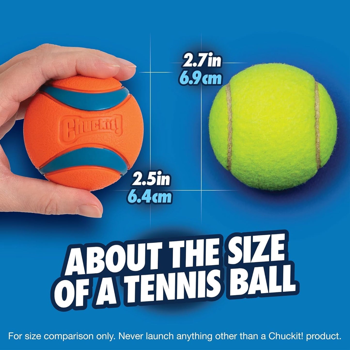 Chuckit! Ultra Ball Dog Toy, Durable Rubber, Medium 2.5-in, 2 Pack | Made from Durable Rubber with an Extra-Thick Core, This Bouncy Fetch Ball Floats in Water for Lasting Games of Fetch