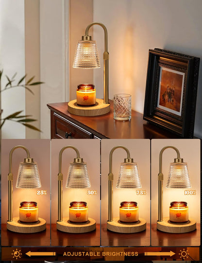 Candle Warmer Lamp with Timer Home Decor Birthday Gifts for Women | Dimmable Candle Warmer for Jar Candles, Height Adjustable Wax Melts Warmer,Room Decor House Warming Gifts New
