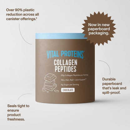 Vital Proteins Collagen Peptides Powder, Unflavored, 9.33oz | Grass-Fed Collagen Peptides, Supports Hair Skin & Nails, Bones & Joints, 13 Servings