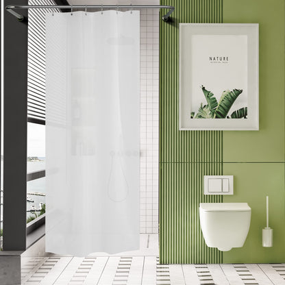 AmazerBath Plastic Shower Curtain Clear Premium PEVA, Clear Shower Curtain Heavy Duty 8G, Weighted Shower Curtains for Bathroom Accessories with 3 Big Stones and 12 Rustproof Grommets, 72x72 Inches