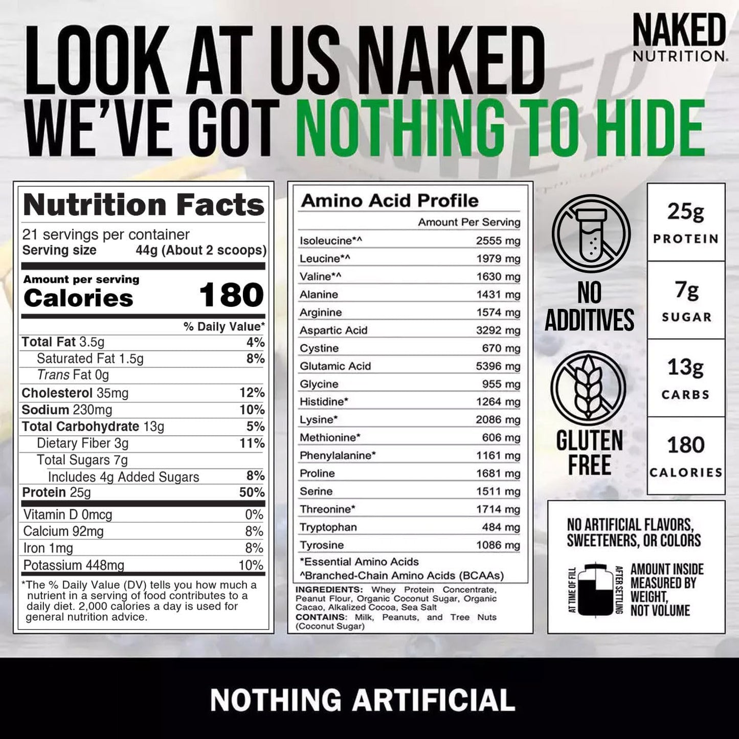 NAKED Whey 1Lb - Only 1 Ingredient, Grass Fed Whey Protein Powder, NSF Certified, Undenatured, No Gmos, No Soy, Gluten Free, Stimulate Growth, Enhance Recovery - 15 Servings