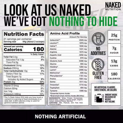 NAKED Whey 1Lb - Only 1 Ingredient, Grass Fed Whey Protein Powder, NSF Certified, Undenatured, No Gmos, No Soy, Gluten Free, Stimulate Growth, Enhance Recovery - 15 Servings
