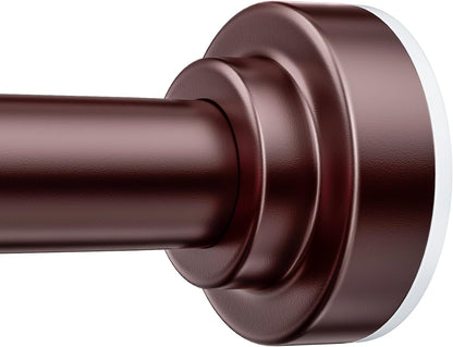 TEECK Shower Curtain Rod, 32-80 inch Adjustable Spring Tension Curtain Rod, Never Rust Anti-Slip Shower Curtain Rod for Bathroom, No Drilling, Never Collapse, Easy to Use, Silver