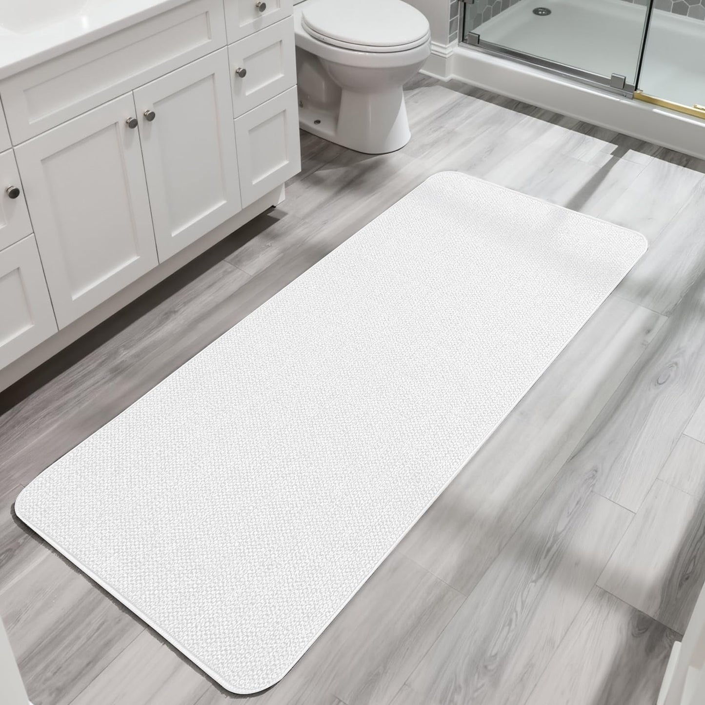 Bosap Bath Mat,Ultra Thin Bathroom Runner Rugs,Large Bath Mats for Bathroom,Quick Dry,Non-Slip,Machine Washable,Low Pile,Bath Rug,Shower Outside,Sink,Home Decor Accessories.Purple,3'x5'(36x60inch)
