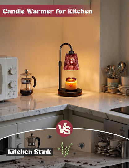 Candle Warmer Lamp with Timer Home Decor Birthday Gifts for Women | Dimmable Candle Warmer for Jar Candles, Height Adjustable Wax Melts Warmer,Room Decor House Warming Gifts New