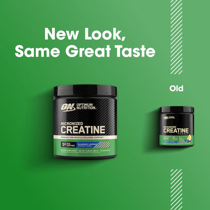 Optimum Nutrition Creatine, Micronized Creatine Monohydrate Powder, Supports Strength & Recovery, Banned Substance Tested, Unflavored, 5g per Serving, 60 Servings | 5g Micronized Creatine Monohydrate Powder Per Serving, Supports Muscle Strength & Power, E