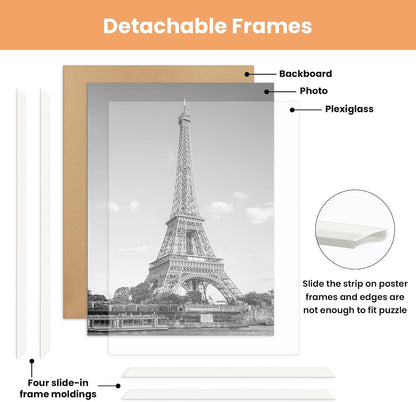 upsimples 12x16 Poster Frame, Easy Slide-In Assembly, Black, 3 Pack | Gallery Wall 12 x 16 Picture Frames Set for Family, Wedding, Christmas, Easy to Change Photos