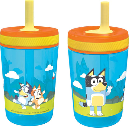 Zak Designs Sesame Street Kelso Toddler Tumblers For Travel or At Home, 15oz 2-Pack Durable Plastic Sippy Cups With Leak-Proof Design is Perfect For Kids (Elmo and Cookie Monster)
