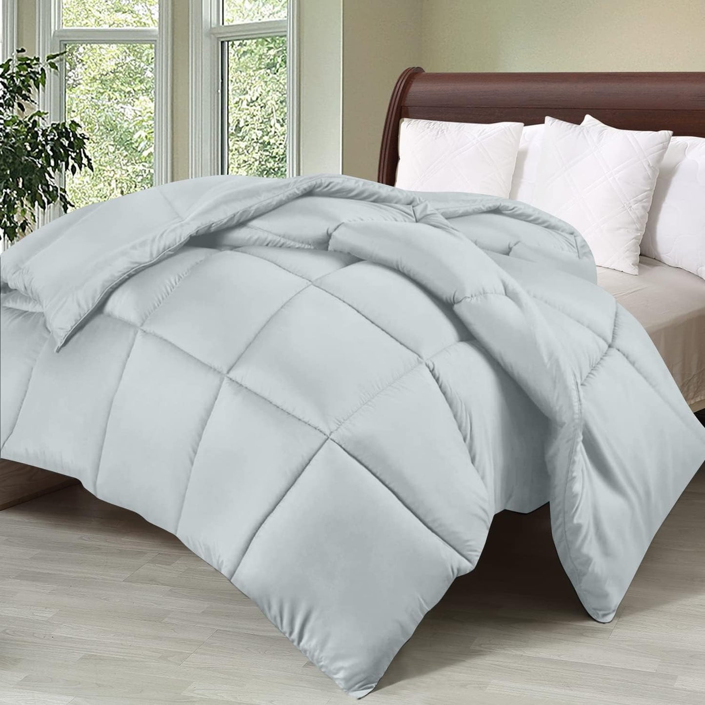 Utopia Bedding Queen Comforter 2 Pack, Duvet Insert, White, 88 x 88 Inches | Soft and Fluffy Down Alternative Bed Comforter, All Season, Breathable, Corner Tabs, Box Stitched, Durable, Machine Washable
