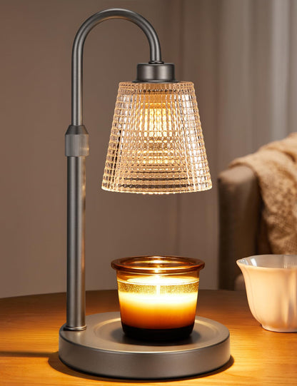 Candle Warmer Lamp with Timer Home Decor Birthday Gifts for Women | Dimmable Candle Warmer for Jar Candles, Height Adjustable Wax Melts Warmer,Room Decor House Warming Gifts New