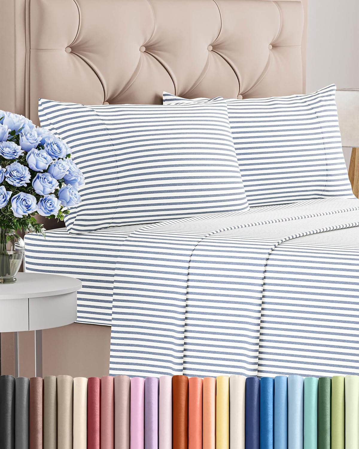 Twin XL 3 Piece Sheet Set - College Dorm Room Essentials - White | Deep Pocket Bed Sheets for Women, Men, Teens & Students, Soft, Cooling, Breathable & Wrinkle Free, Oeko-Tex Bed Sheet Set
