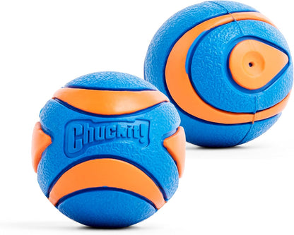 Chuckit! Ultra Ball Dog Toy, Durable Rubber, Medium 2.5-in, 2 Pack | Made from Durable Rubber with an Extra-Thick Core, This Bouncy Fetch Ball Floats in Water for Lasting Games of Fetch
