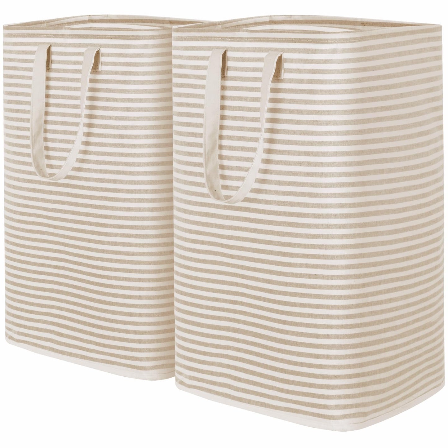 Lifewit 2 Pack Laundry Basket 80L Each, Collapsible Clothes Hamper with Reinforced Handles, Freestanding Waterproof Design for Bedroom and Laundry Room, Grey 160L Total