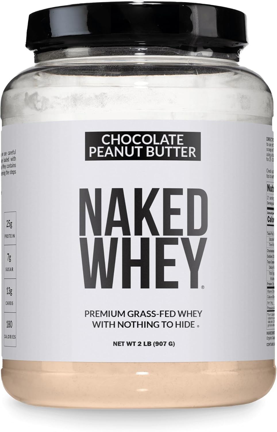 NAKED Whey 1Lb - Only 1 Ingredient, Grass Fed Whey Protein Powder, NSF Certified, Undenatured, No Gmos, No Soy, Gluten Free, Stimulate Growth, Enhance Recovery - 15 Servings