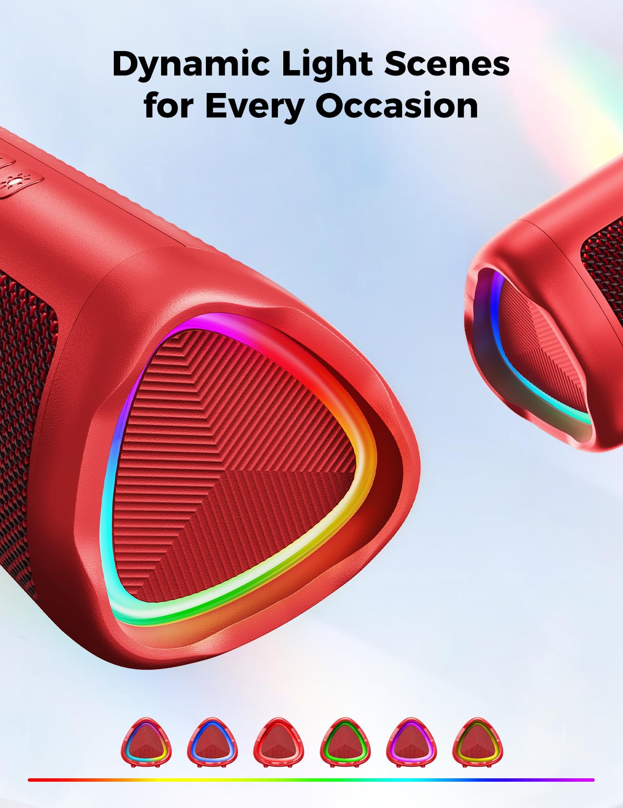 Bluetooth Speaker, 20W HD Sound, Portable Wireless, IPX5 Waterproof, Up to 24H Playtime, TWS Pairing, for Home/Party/Outdoor/Camping/Beach Essentials, Electronic Gadgets, Birthday Gift (Black)