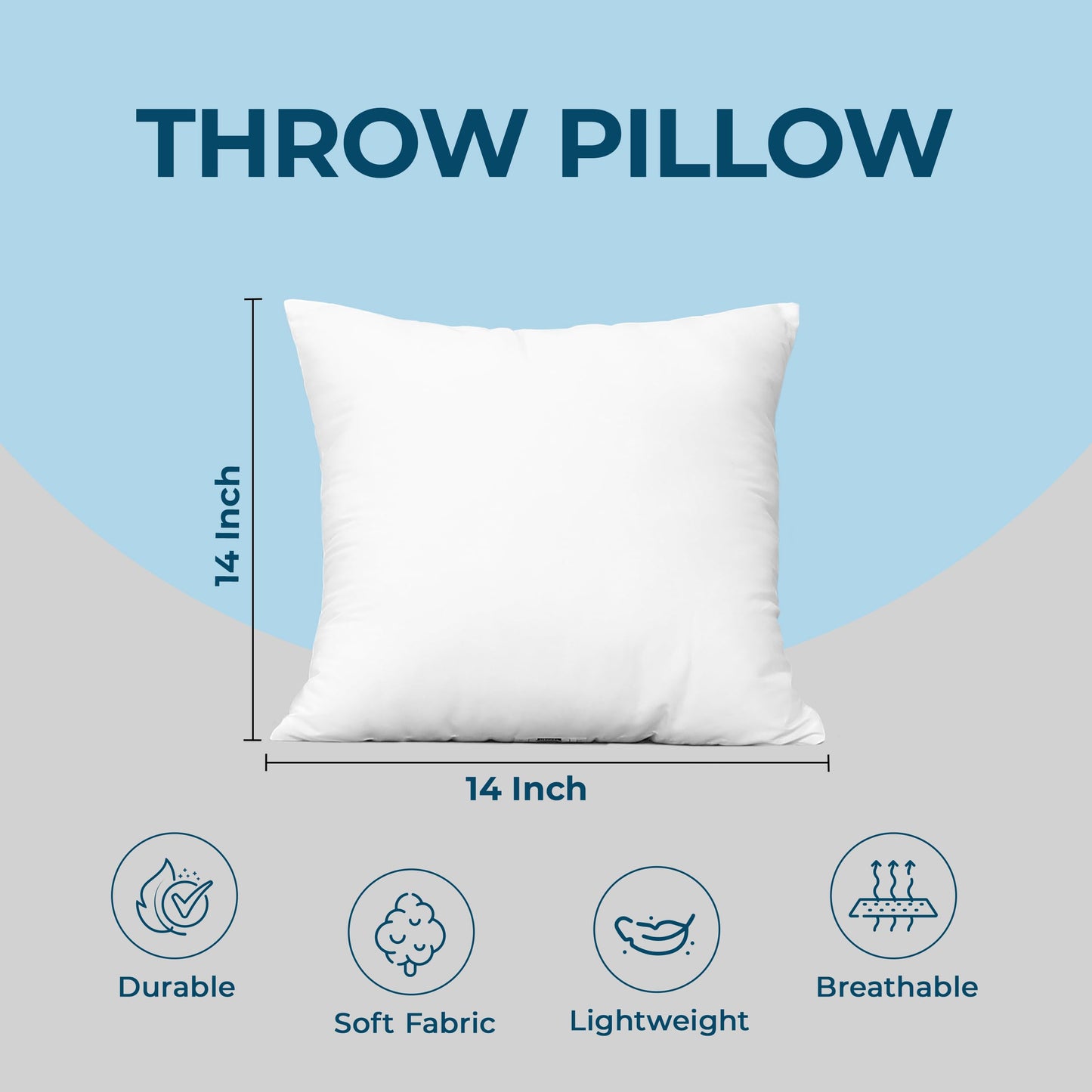 Utopia Bedding Throw Pillows, Decorative 18x18 Pillow Inserts, Set of 4 | Down alternative pillow insert with plush fluffy fill for beds sofas couches and chairs. Suitable for indoor outdoor use.
