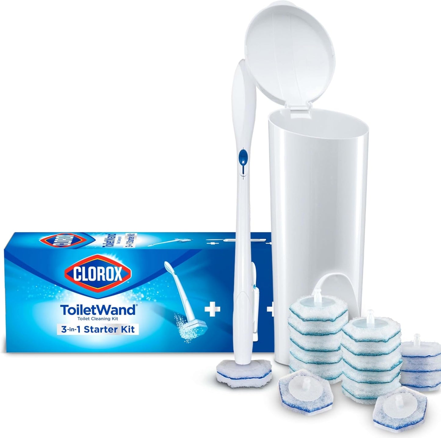 Clorox ToiletWand Toilet Cleaning System, Wand, Caddy and 6 Refill Heads