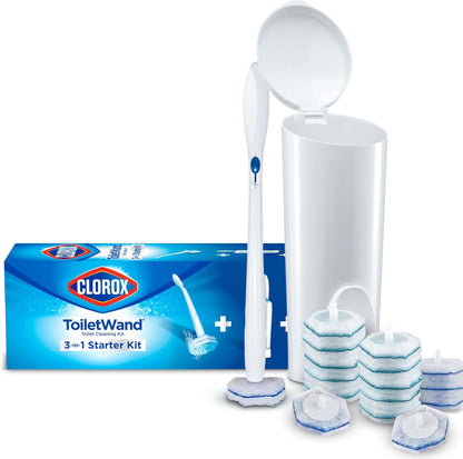 Clorox ToiletWand Toilet Cleaning System, Wand, Caddy and 6 Refill Heads
