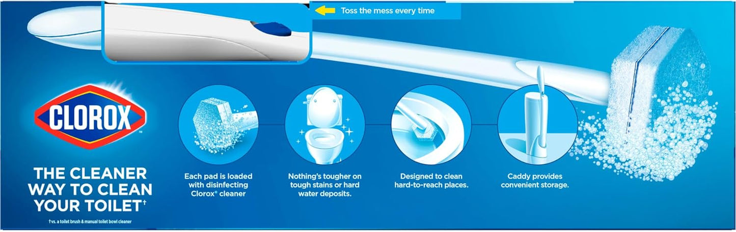 Clorox ToiletWand Toilet Cleaning System, Wand, Caddy and 6 Refill Heads