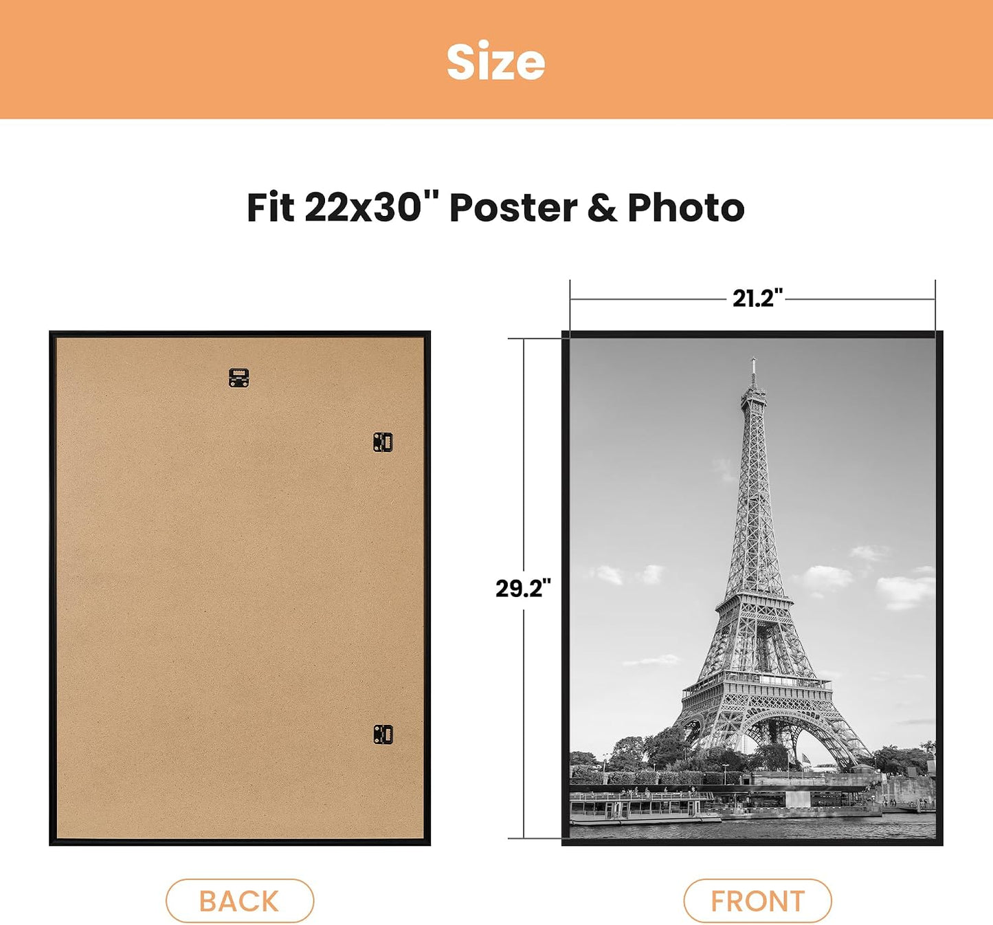 upsimples 12x16 Poster Frame, Easy Slide-In Assembly, Black, 3 Pack | Gallery Wall 12 x 16 Picture Frames Set for Family, Wedding, Christmas, Easy to Change Photos
