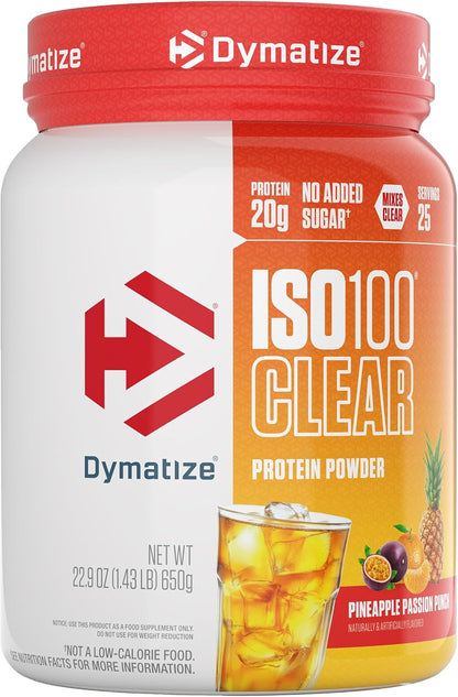 Dymatize ISO100 Protein Powder, 100% Whey Isolate, Cookies & Cream | 25g Protein, Hydrolyzed, Fast-Absorbing, Supports Muscle Health, 5.5g BCAAs, Gluten-Free, 20 Servings, 1.3 lb
