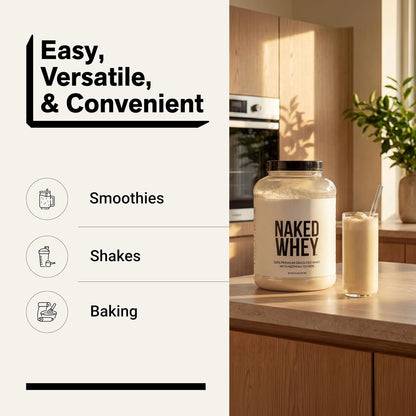NAKED Whey 1Lb - Only 1 Ingredient, Grass Fed Whey Protein Powder, NSF Certified, Undenatured, No Gmos, No Soy, Gluten Free, Stimulate Growth, Enhance Recovery - 15 Servings