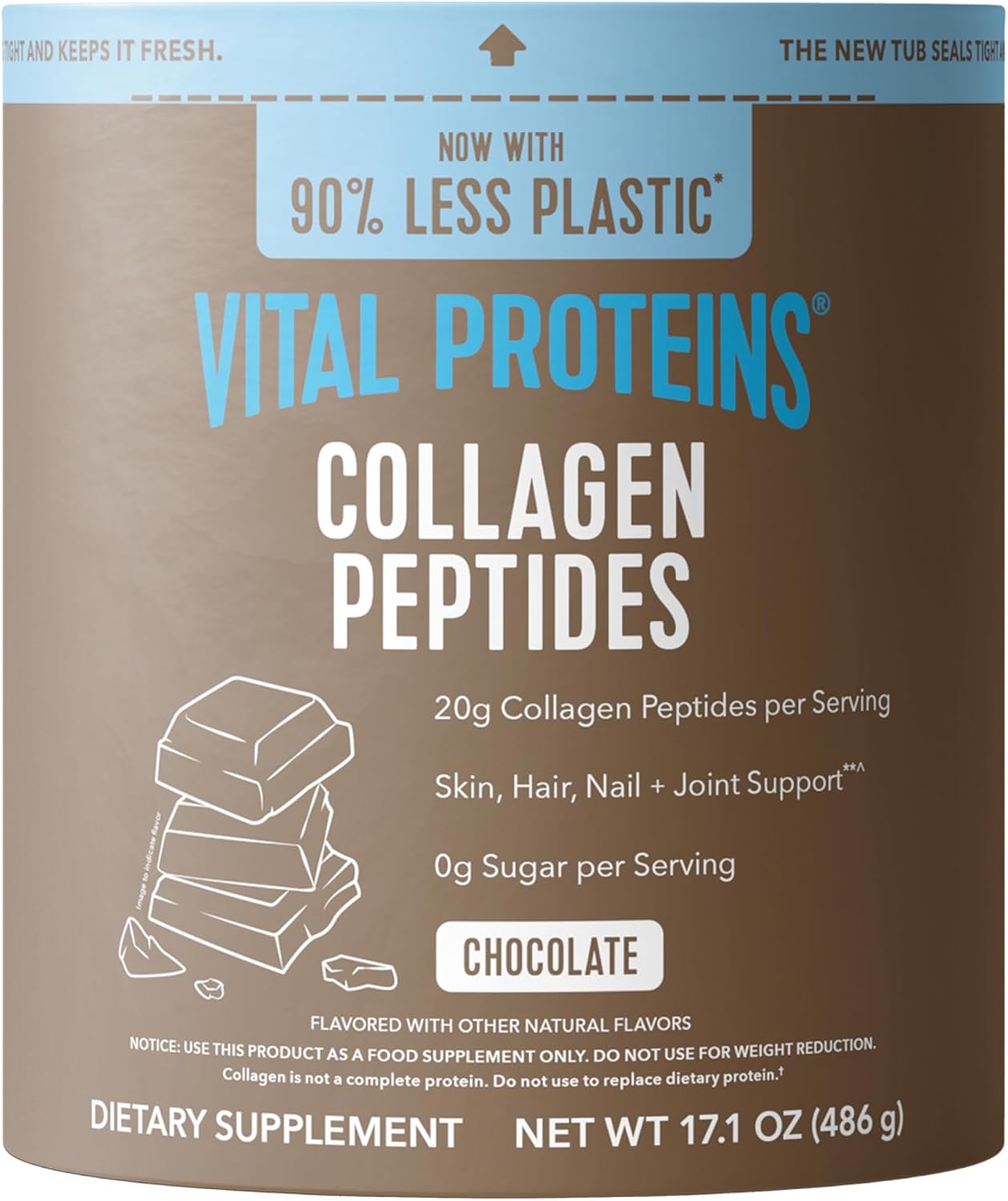Vital Proteins Collagen Peptides Powder, Unflavored, 9.33oz | Grass-Fed Collagen Peptides, Supports Hair Skin & Nails, Bones & Joints, 13 Servings