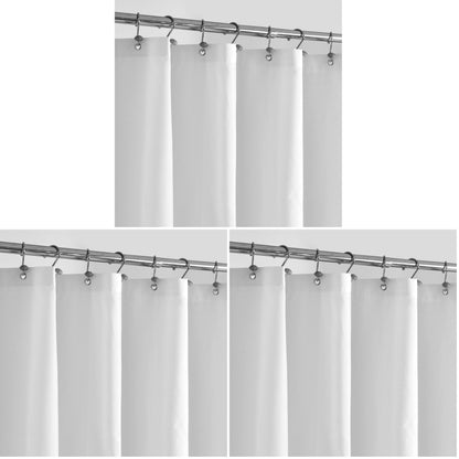 ALYVIA SPRING Waterproof Fabric Shower Curtain or Liner White, 72x72 | 3 Magnets, Soft Cloth & Hotel Quality, Machine Washable, Light-Weight, Standard Size