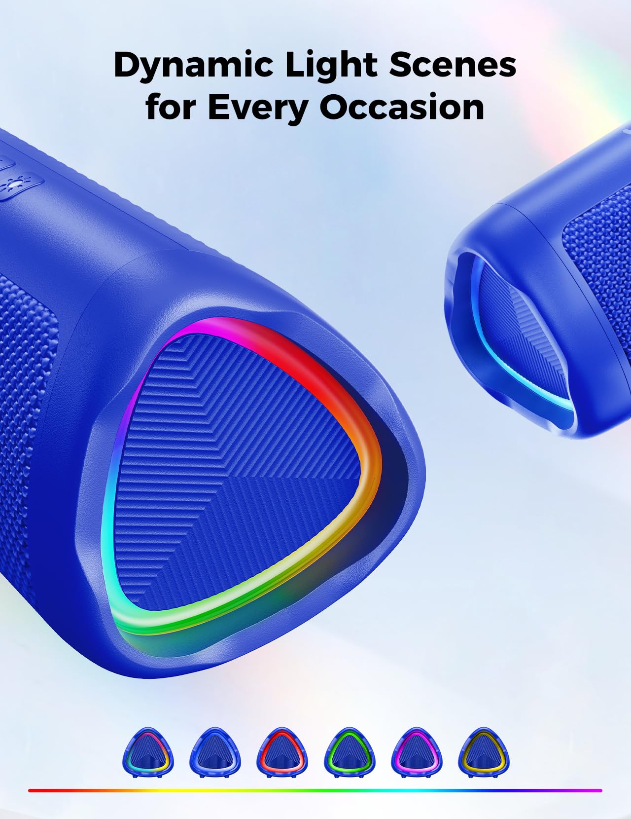 Bluetooth Speaker, 20W HD Sound, Portable Wireless, IPX5 Waterproof, Up to 24H Playtime, TWS Pairing, for Home/Party/Outdoor/Camping/Beach Essentials, Electronic Gadgets, Birthday Gift (Black)