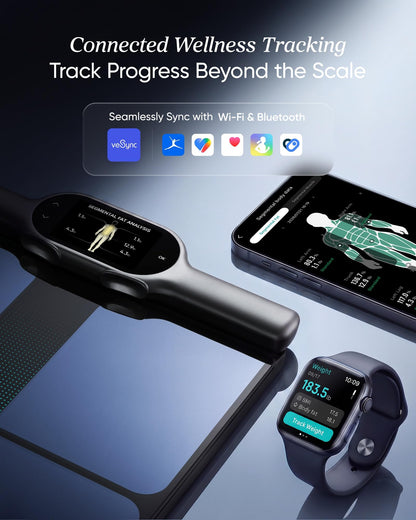 Etekcity Smart Scale for Body Weight, Body Fat and BMI, FSA Eligible | HSA Eligible, Bathroom Scale with Muscle Mass, Accurate Bluetooth App Sync, LED Display and Tempered Glass