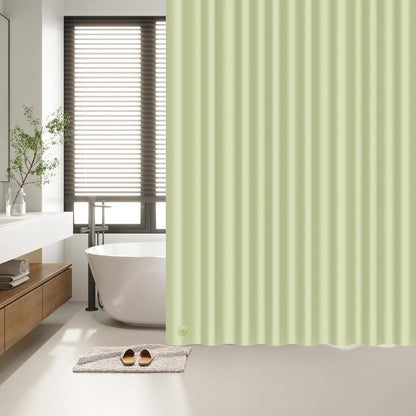 EHZNZIE White Shower Curtain Liner 72x72, PEVA Waterproof Bath Curtain, No Chemical Smell, 3 Weighted Magnets, Durable with Rustproof Metal Grommets