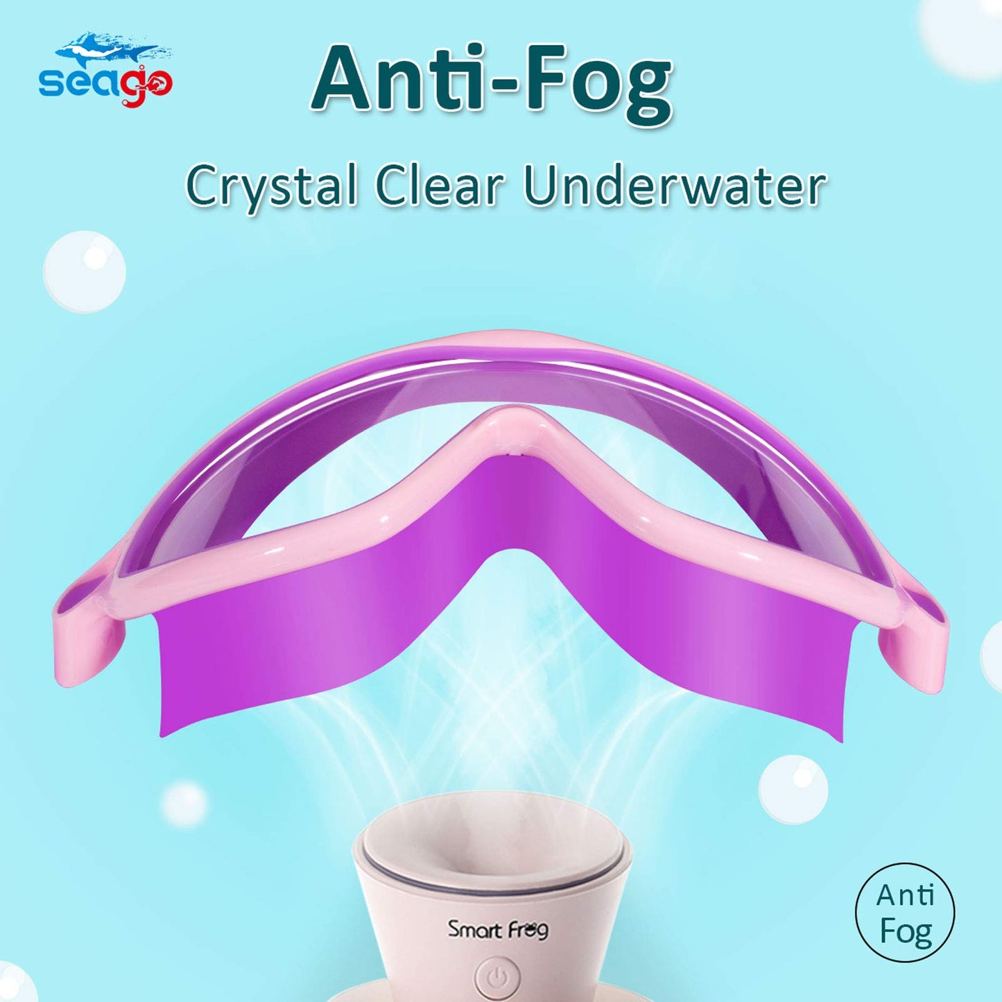 Seago Swim Goggles 2 Pack Anti-Fog Anti-UV Wide View Swimming Goggles for Kids 3-14