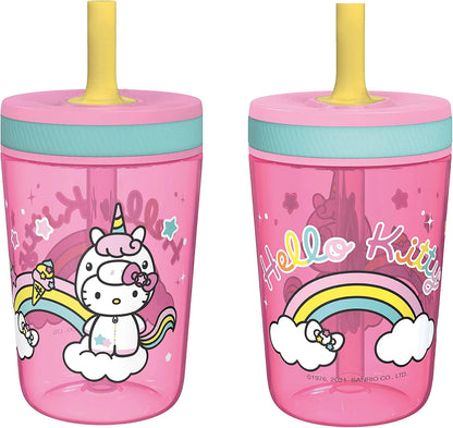 Zak Designs Sesame Street Kelso Toddler Tumblers For Travel or At Home, 15oz 2-Pack Durable Plastic Sippy Cups With Leak-Proof Design is Perfect For Kids (Elmo and Cookie Monster)