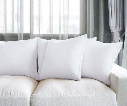 Utopia Bedding Throw Pillows, Decorative 18x18 Pillow Inserts, Set of 4 | Down alternative pillow insert with plush fluffy fill for beds sofas couches and chairs. Suitable for indoor outdoor use.