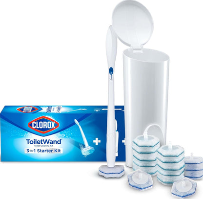 Clorox ToiletWand Toilet Cleaning System, Wand, Caddy and 6 Refill Heads