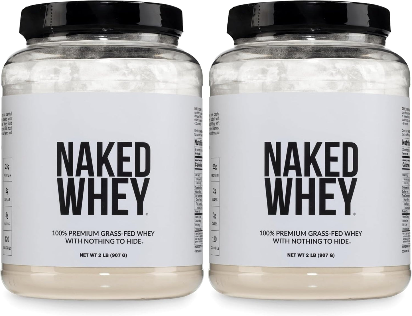 NAKED Whey 1Lb - Only 1 Ingredient, Grass Fed Whey Protein Powder, NSF Certified, Undenatured, No Gmos, No Soy, Gluten Free, Stimulate Growth, Enhance Recovery - 15 Servings