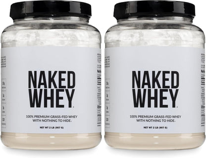 NAKED Whey 1Lb - Only 1 Ingredient, Grass Fed Whey Protein Powder, NSF Certified, Undenatured, No Gmos, No Soy, Gluten Free, Stimulate Growth, Enhance Recovery - 15 Servings