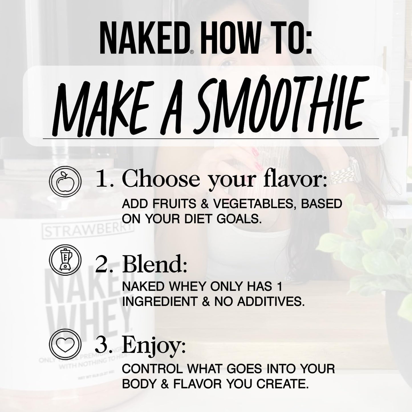 NAKED Whey 1Lb - Only 1 Ingredient, Grass Fed Whey Protein Powder, NSF Certified, Undenatured, No Gmos, No Soy, Gluten Free, Stimulate Growth, Enhance Recovery - 15 Servings