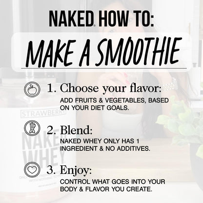 NAKED Whey 1Lb - Only 1 Ingredient, Grass Fed Whey Protein Powder, NSF Certified, Undenatured, No Gmos, No Soy, Gluten Free, Stimulate Growth, Enhance Recovery - 15 Servings