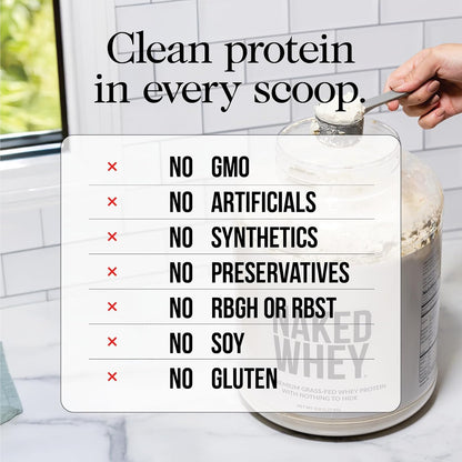 NAKED Whey 1Lb - Only 1 Ingredient, Grass Fed Whey Protein Powder, NSF Certified, Undenatured, No Gmos, No Soy, Gluten Free, Stimulate Growth, Enhance Recovery - 15 Servings