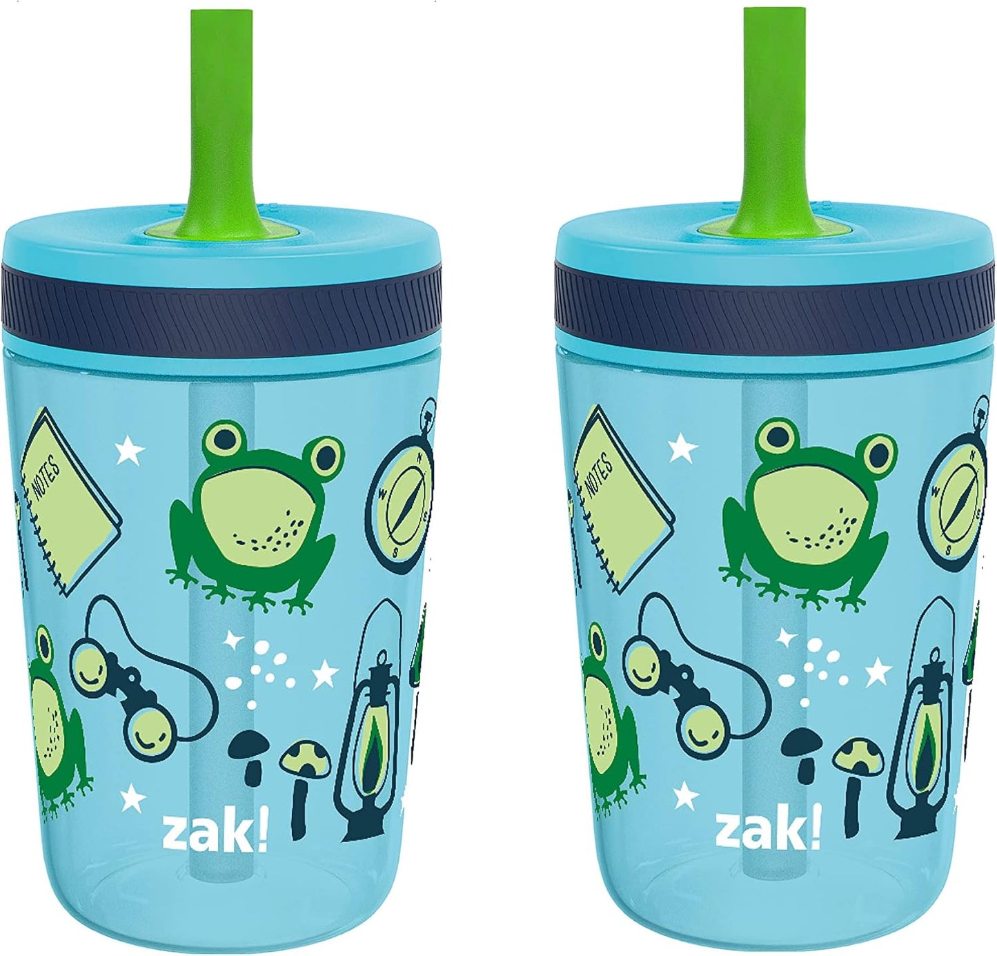 Zak Designs Sesame Street Kelso Toddler Tumblers For Travel or At Home, 15oz 2-Pack Durable Plastic Sippy Cups With Leak-Proof Design is Perfect For Kids (Elmo and Cookie Monster)