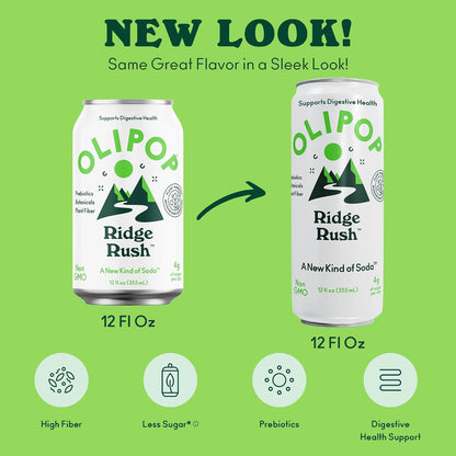 OLIPOP 6g Fiber Prebiotic Soda, Classic Grape, 12 fl oz, 12Pack Skinny | Shelf Stable Prebiotic Soda (Skinny), 6g Fiber, 5g Sugar, Digestive Health Support, Prebiotics & Botanicals, Gluten Free