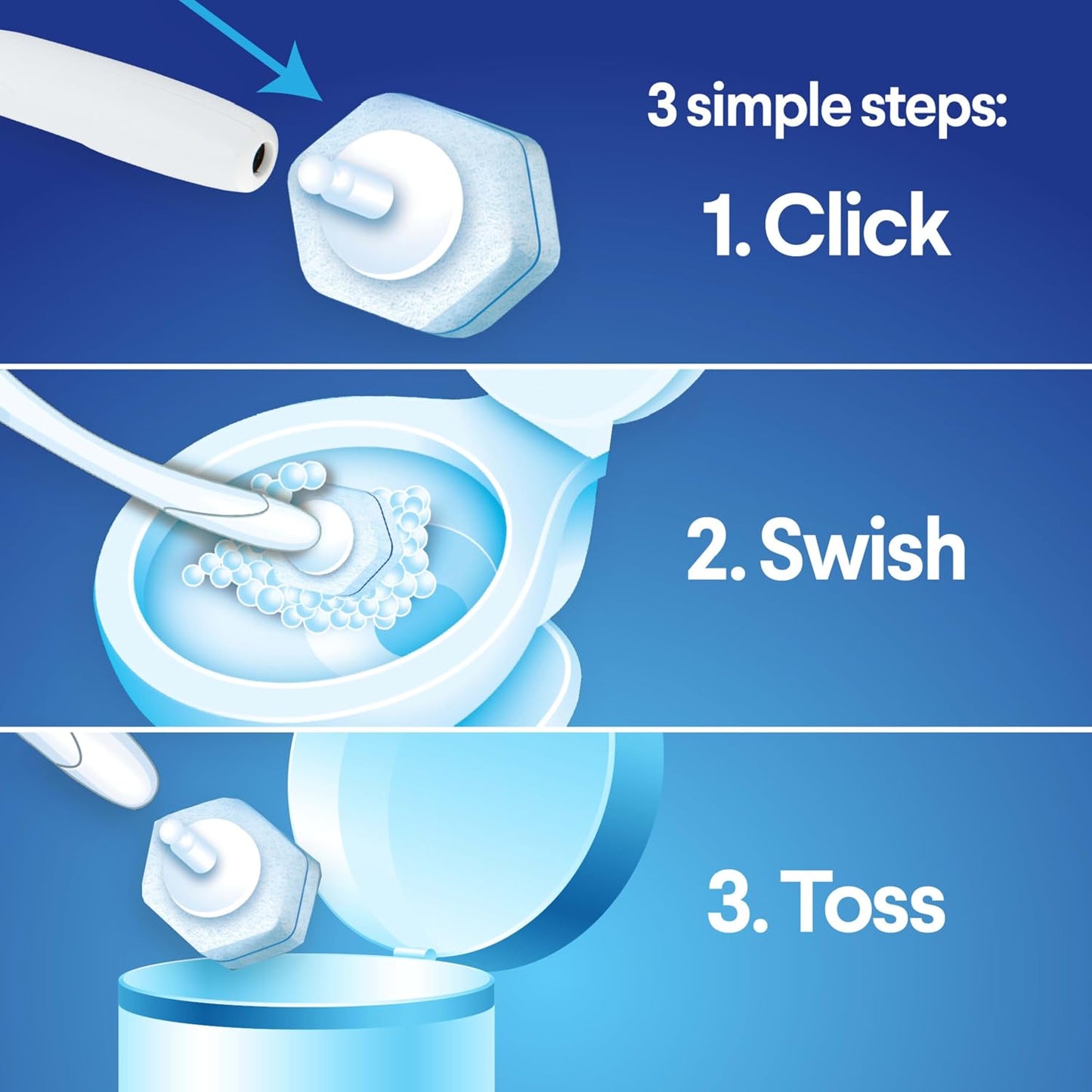 Clorox ToiletWand Toilet Cleaning System, Wand, Caddy and 6 Refill Heads
