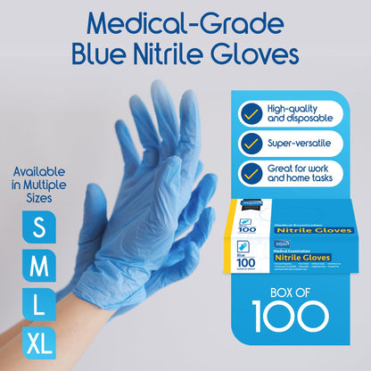 Inspire Black Nitrile Disposable Gloves | 4.5 Nitrile Disposable Safety Medical Cooking Cleaning Gloves