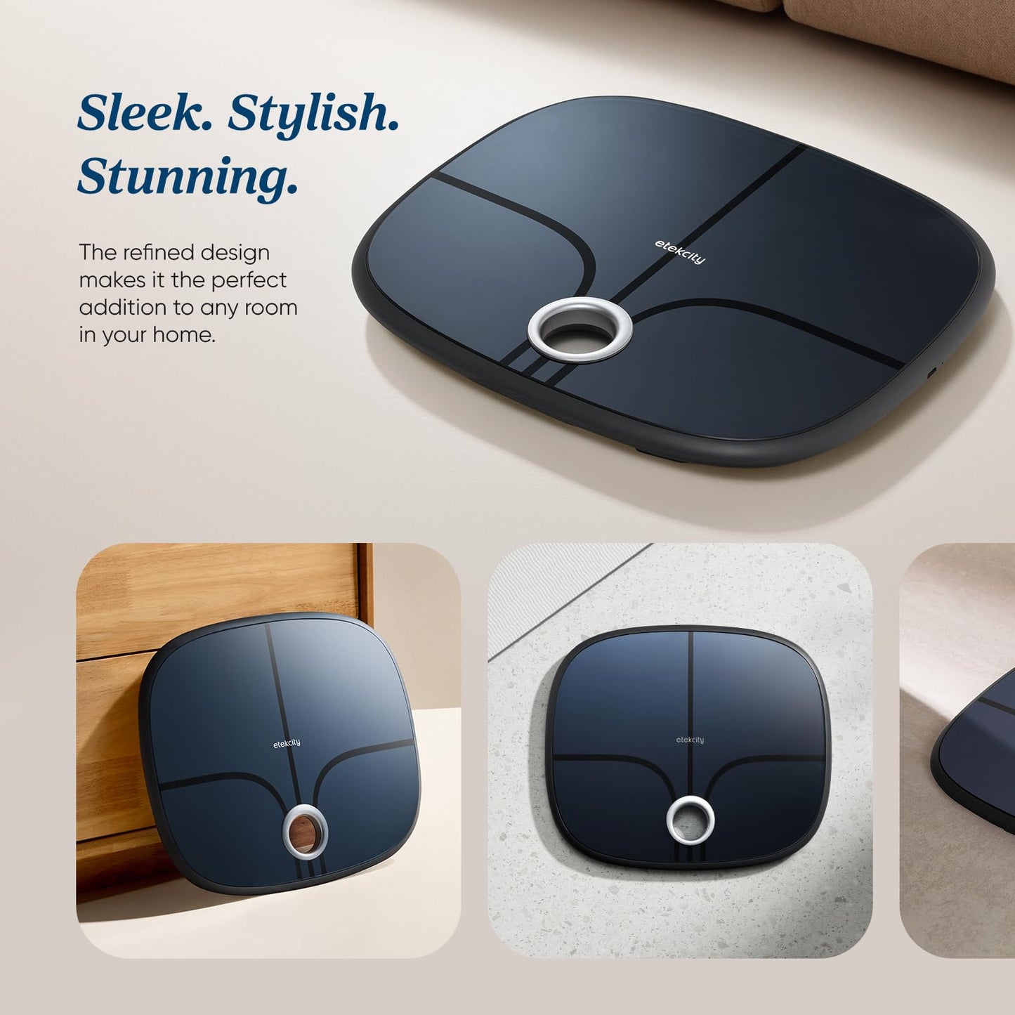 Etekcity Smart Scale for Body Weight, Body Fat and BMI, FSA Eligible | HSA Eligible, Bathroom Scale with Muscle Mass, Accurate Bluetooth App Sync, LED Display and Tempered Glass