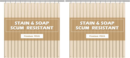 EHZNZIE White Shower Curtain Liner 72x72, PEVA Waterproof Bath Curtain, No Chemical Smell, 3 Weighted Magnets, Durable with Rustproof Metal Grommets
