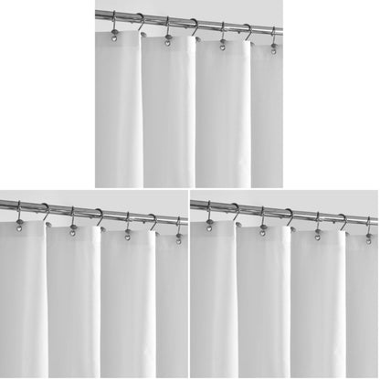 ALYVIA SPRING Waterproof Fabric Shower Curtain or Liner White, 72x72 | 3 Magnets, Soft Cloth & Hotel Quality, Machine Washable, Light-Weight, Standard Size