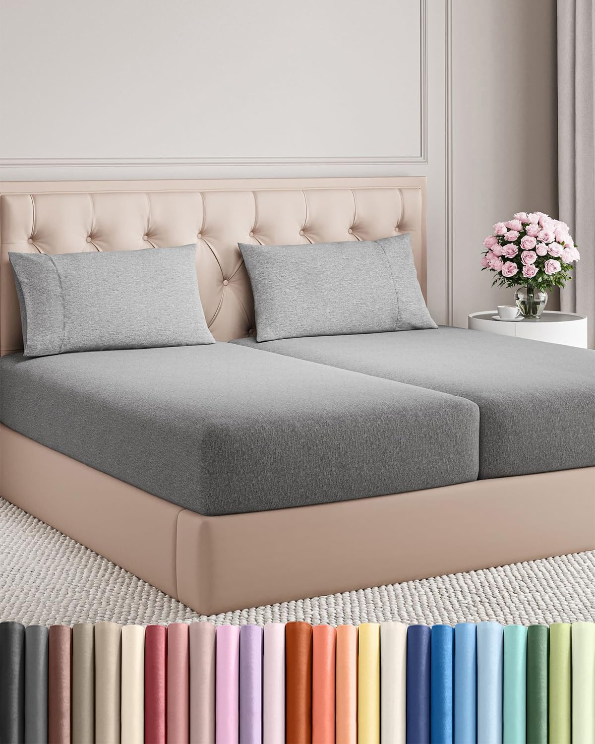 Twin XL 3 Piece Sheet Set - College Dorm Room Essentials - White | Deep Pocket Bed Sheets for Women, Men, Teens & Students, Soft, Cooling, Breathable & Wrinkle Free, Oeko-Tex Bed Sheet Set