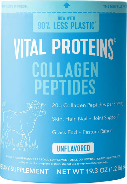 Vital Proteins Collagen Peptides Powder, Unflavored, 9.33oz | Grass-Fed Collagen Peptides, Supports Hair Skin & Nails, Bones & Joints, 13 Servings